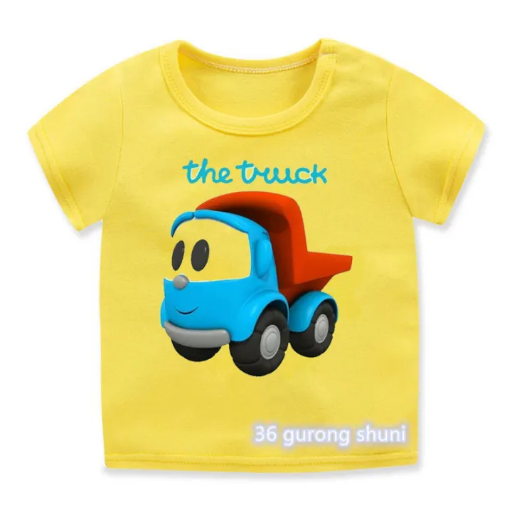 2022%20T-Shirt%20For%20Boys%20Cute%20Leo%20The%20Truck%20Tv%20Show%20Cartoon%20Print%20Children'S%20T%20Shirt%20Funny%20Toddler%20Baby%20Tshirts%20Casual%20Kids%20Yellow%20-%20Image%203