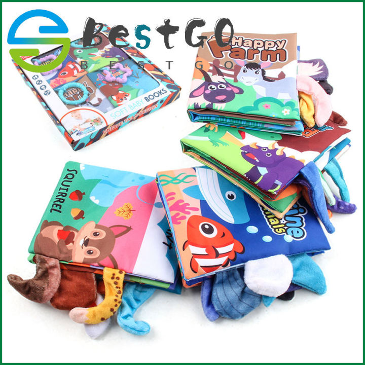 Soft Photo Album For Baby Baby's First Family Album - Soft Cloth Photo Book With Baby-Safe Mirror | 5.5x7 Inch Holds 17 Photos Soft Cloth Baby Photo