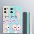 Xiaomi Redmi 13C Cute Stellalou Casing Square Edges Liquid Silicon Back TPU Soft Case with Lanyard Cover. 