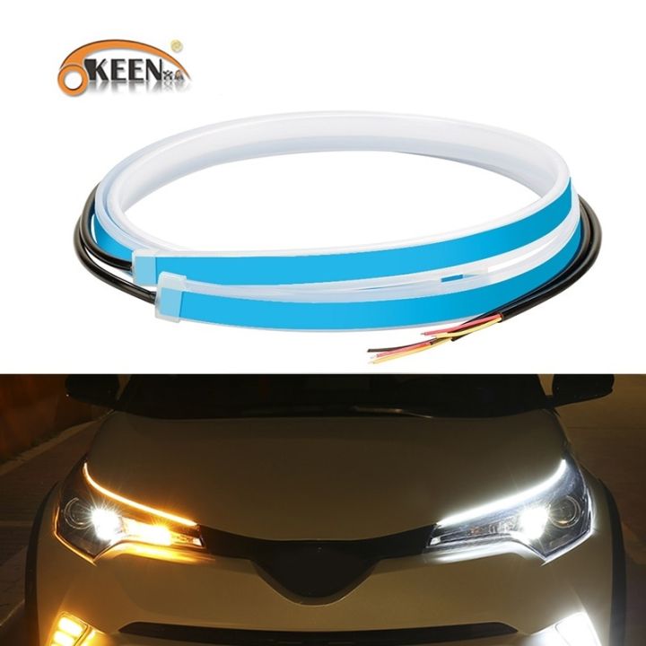 2x%20Ultrafine%20Cars%20DRL%20LED%20Daytime%20Running%20Lights%20White%20Turn%20Signal%20Yellow%20Guide%20Strip%20for%20Headlight%20Assembly%20Drop%20Shipping-Red%20turn%20Yellow-45cm%20-%20Image%203
