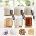 Glass Seasoning Bottle Airtight Spice Dispenser for Household Picnic Camping 180ml. 