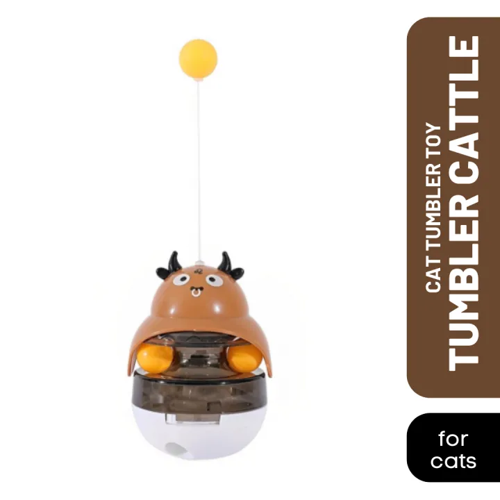 Cat Toy Interactive Tumbler Feeder Cattle
