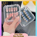 BTS Transparent Artificial Nail Box Handmade Nail Storage Box Packing Box Nail Display Box Wholesale. 