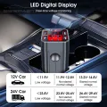 Geepact Car Inverter 200W Peak Power Multifunctional Automotive 12V/24V to DC 110V/220V Inverters 3 USB 1 QC3.0 Fast Charging Ports Adapter Inverter Digital Display Cigarette Lighter Car Truck Universal. 