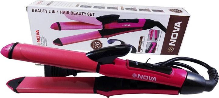 NOVA Hair Straightener 2 in 1 Curler NHC-2009