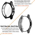 Case + Silicone Strap for Samsung Galaxy Watch 7 44mm Cover Coverage Silicone TPU Bumper Screen Protection Full Accessories. 