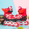 The Skating Shoes Girls' Children Children Beginners Men's Four-Wheel Inline Wheel Roller Skates Early Skates Rollerskate Protective Gear. 