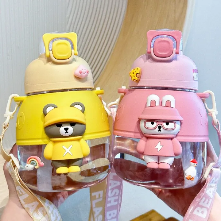 1100ML%20Kawaii%20Bear%20Water%20Bottles%20With%20Straw%20Large%20Capacity%20Cartoon%20Tumbler%20Children's%20Cup%20For%20School%20Outdoor%20Travel%20Drinkware%20-%20Image%202