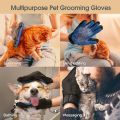 Pet Grooming Glove, Gentle De-Shedding, Hair Remover, and Massage Brush for Dog, Cat, Horses - Long & Short Fur - 1 Pair. 