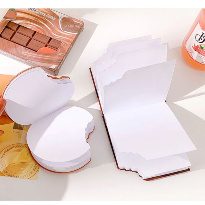 STONEGO%20Creative%20Chocolate%20Cookies%20Shape%20Note%20Book%20Students%20Cartoon%20Cute%20Tearable%20Handwritten%20Memo%20Pads%20Cover%20Notepad%20-%20Image%202