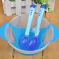 FEEDING BOWL ABN8006- (TRANSPARENT -LTD) Baby Feeding Bowl Training Bowl Spoon Cutlery Set Baby Transparent Suction Cup Bowl With Warm Spoon Training Bowl Set |  |Blackkito|. 