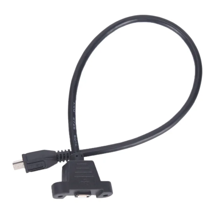 Micro%20USB%202.0%20Male%20to%20Female%20connector%20Adapter%20Cable%20With%20Panel%20Mount%20Hole%20-%20Image%207