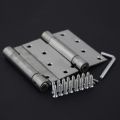 Self Closing Door Hinge, 2 Pack 4 Inch Heavy Duty Square Stainless Steel Mortise Spring Automatic Closer Hinge Hardare. 