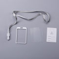 New Metal ID Badge Card Holder Business Security Pass Tag Holder with Lanyard. 