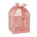 50pcs Wedding Cake Laser Cut  boxes Party  Sweets  Candy Chocolate Decorative  Gift  Box. 