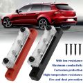 2 Piece Power Distribution Block, Bus Bar Junction Block Battery Busbar Terminal Block Nylon+Metal Ground Connecting Block 12V - 48V. 