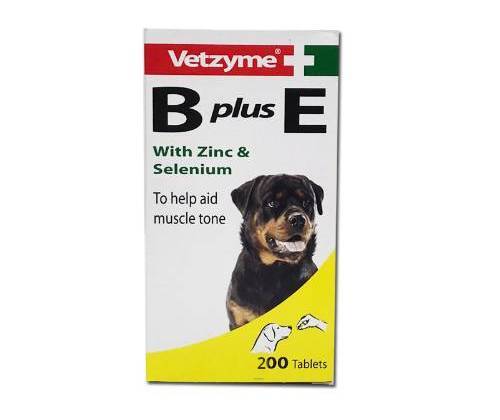 Vetzyme%20B%20Plus%20E%20200%20Tablets%20With%20Zinc%20&%20Selenium%20(Dog%20Vitamin%20Supplement)%20-%20Image%202