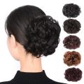 Fake Hair Synthetic Hair Bun Hair Accessories Bride Hairpiece Black Brown Messy Curly Chignon Fluffy Fasion Claw Hair Bun Women. 