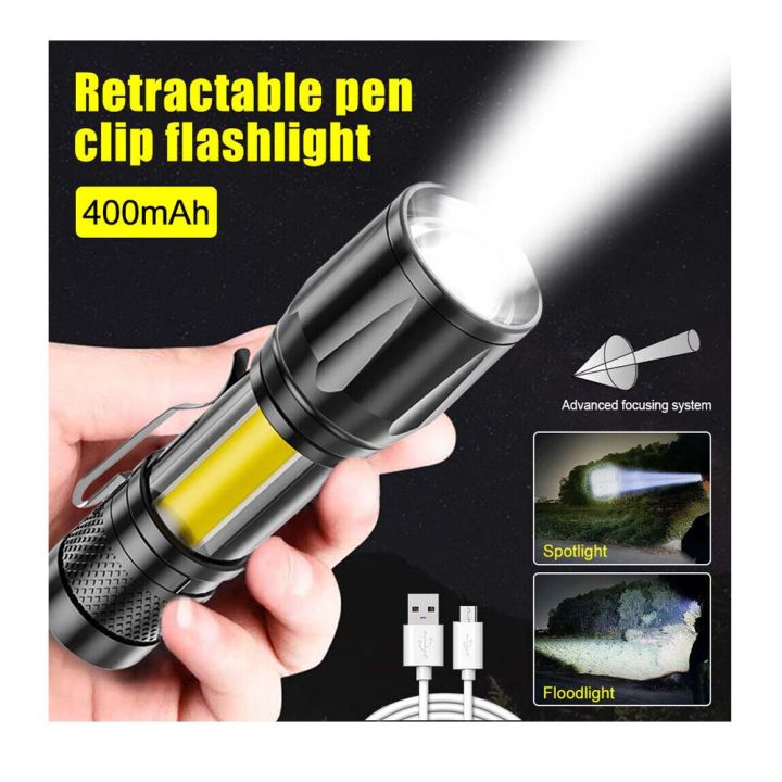 Camping%20USB%20Charging%20Flashlight,%20touch%20Alluminiam%20With%20Pen%20Clip%20-%20Image%203