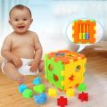 1 Set Cube Educational Building Blocks Matching Geometric Shape Educational Organization Box Baby Intelligence Toy. 