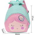 Personalised Embroidered Cute Animal Cartoon Backpack School Bag Backpack with reins Mermaid Backpacks Baby Children's BackpackBasketball. 