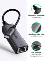 【Buy 2 for 6666】UGREEN USB C to Ethernet Adapter RJ45 to Thunderbolt 3 Type C Gigabit Network LAN Converter 10/100/1000Mbps for MacBook Pro Air, iPad Pro, Galaxy S20 S10 S9, XPS 13 15, Surface Book 2 Go, Chromebook. 