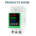 Voltage Current KWH Electric Energy Monitor Meter AC80-270V 110V 220V 100A VOLT AMP Voltmeter Ammeter Wattmeter Din Rail. 