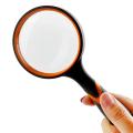 10X Magnifier Glass Lens Handheld Rubber Portable Handle High Magnifying Glass for Reading Newspaper Jewelry Eye Loupe Glass. 
