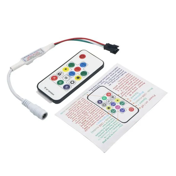 Sp103e%20Dc5v/12v%20Ws2801%20Ws2812b%20Dc12v%202811%20Mini%20Digital%20Rgb%20Led%20Strip%20Controller%2014key%20Rf%20Wireless%20Remote%202048pixels%20Led%20-%20Image%204