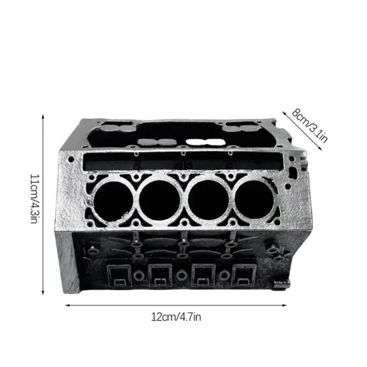 Engine%20Block%20Business%20Card%20&%20Pencil%20Holder%20Silver%20-%20Image%202
