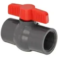 PVC Ball Valve Red Handle Stop Valve 1/2, 3/4, 1  Inch Home,Garden Uses. 