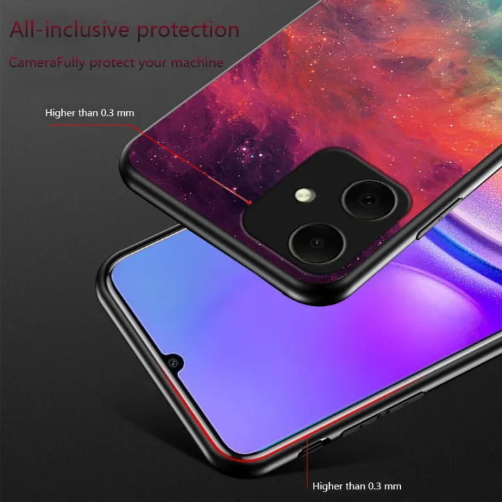 Biruiqu%20For%20Samsung%20Galaxy%20A05%20Shockproof%20Starry%20Colorful%20Tempered%20Glass%20Back%20Soft%20Silicone%20Edge%20Case%20Cover%20-%20Image%205
