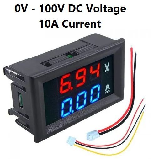Digital DC Voltmeter Voltage meter Ammeter Amp meter for Solar or DIY 10A 100v