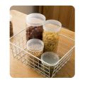 PET Plastic Food Refrigerator Sealed Jar Fresh Food Cans  Kitchen Transparent Plastic Grains Beans Storage Box  Kitchen Organizer Accessories. 