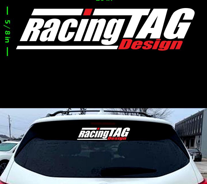 Rasing Tag Car Sticker 1 Pc 20x4/5/8in RACING TAG Stickers | Daraz.lk
