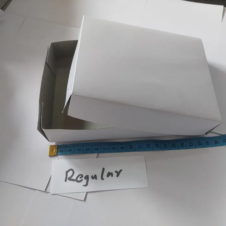 50pc White Paper Take Away Lunch Box 2pc type Meal Box Takeaway Box eco friendly food packaging cardboard lunch box