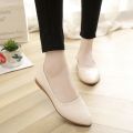 White nurses' shoes2023Wedge Tendon Bottom Female Nurse Shoes for Work Beautician Leather Shoes Soft Bottom Mom Shoes. 