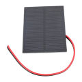 Micro Solar Panel Monocrystalline Portable Solar Cell Eco Friendly with Cable for DIY Science Project for LED Light. 