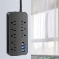 Power Surge Protection Plug 6/8 AC Outlets Power Multi Tap 10A 110V 220V Charge Electrical Socket 2000W Smart Outlet Power Strip. 