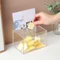 Transparent Donation Box with Lock Money Collection Box Ballot Box. 