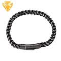 Chain Length Bracelet Stylish Stainless Steel Men's Bracelet Retro Punk Design for Vacation Work Daily Wear Perfect Gift for Anniversary Birthday Thick Chain Bangle Jewelry Durable Bracelet. 