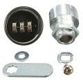 2 Pcs Alloy Code Combination Cam Lock Keyless Post Mail Box Cabinet RV 3 Dial , Black & Silver. 