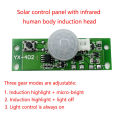 1Pc 3.7V DIY Solar Lamp Board Control Sensor Night Light Module Controller Infrared Human Body Induction Solar Circuit Board. 