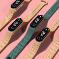 Silicone Braided Solo loop Bracelet For Xiaomi Mi Band 7 NFC Wrist Quick Replacement Sport smartwatch correa mi band 6 5 4 strap. 