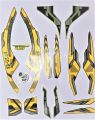 Yamaha Fzs V2 Army Green Cama Full Sticker Set. 