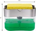 Kitchen Sponge Bracket Press Soap Liquid Box Soap Dispenser Manual Kitchen Press For Family School Office. 
