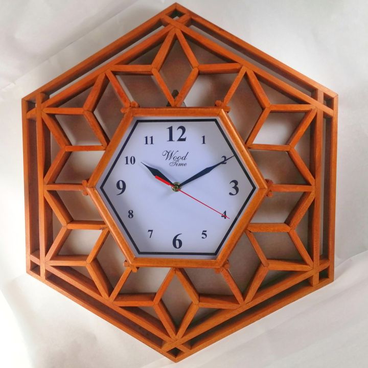 Taiwan Clock Wooden Luxury Wall Clock - Six Side with Taiwan High Quality Step ...