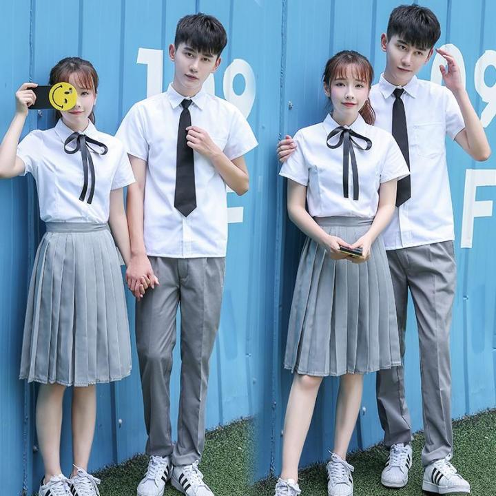 ( Single Piece /1 Optional Set ) College Style School Uniform Suit Small Age Business Attire South Korea Sailor Suit Summer Uniform Skirt
