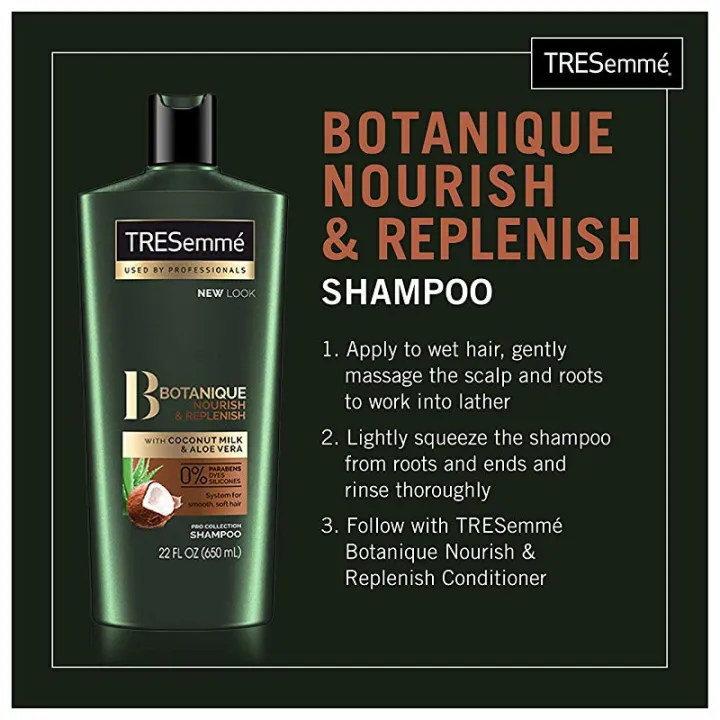 TRESemm%C3%A9%20Pro%20Collection%20Botanique%20Nourish%20And%20Replenish%20Shampoo%20And%20Conditioner%20700%20Ml+%20700Ml%20With%20Coconut%20Oil%20&%20Aloe%20Vera%20For%20Smooth,%20Shiny%20&%20Visibly%20Healthy%20Hair%20(Tbnr)%20-%20Image%204