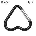 3pcs Love Heart-Shape Aluminum Carabiner Key Chain Clip Keyring Hook Water Bottle Hanging Buckle Outdoor Camping Hiking Tool. 